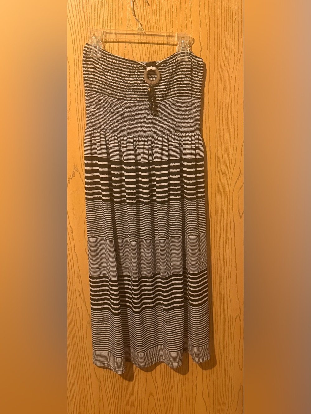 Magic Black and White Striped Maxi Dress